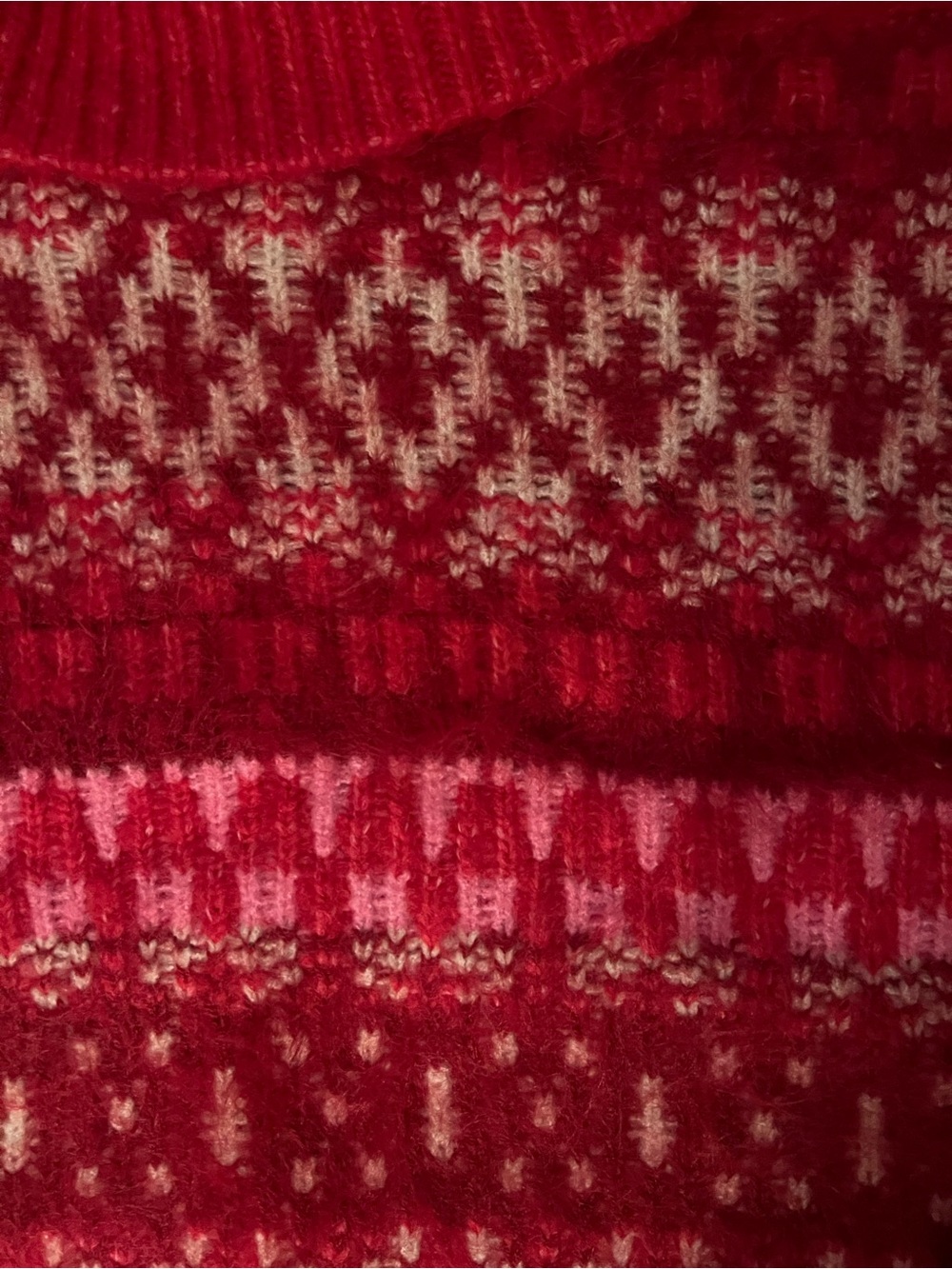 Fuzzy Patterned Turtleneck Sweater - Picture 2 of 4